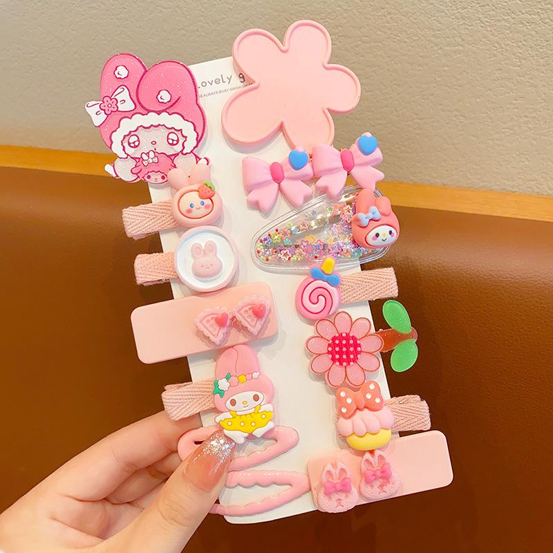 Set of 50 Pink Cute Hair Clips – Sweet Girly Bangs Clips, Japanese Cartoon Hair Accessories