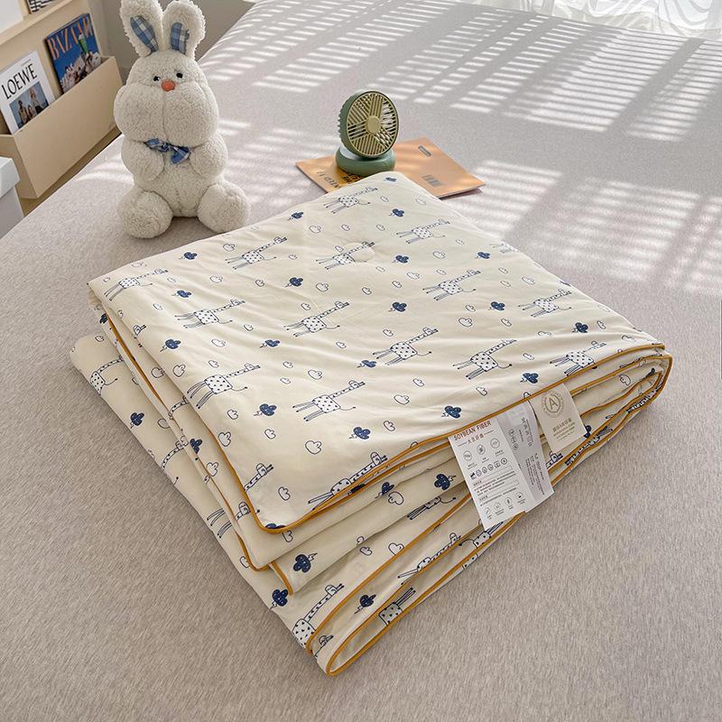 Class A Mother & Baby Knitted Cotton Soybean Summer Quilt - Cool, Washable, and Soft