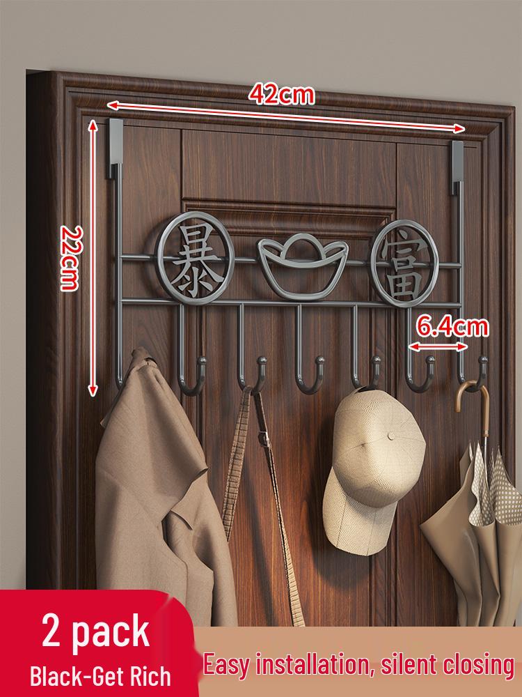 Door-Mounted Hook & Storage Rack for Clothes, Coats, and More