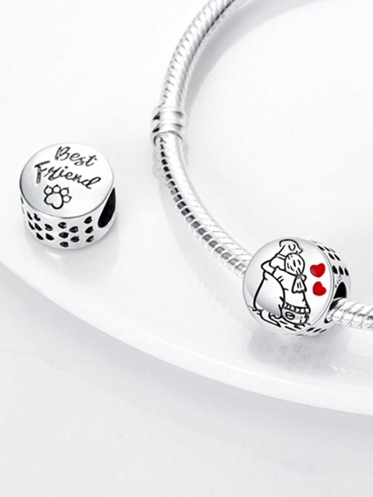 Charms Plata Family Love Beads Charm Copper Plated Fit Charms Copperoriginal Bracelet For Jewelry Making Diy Charm