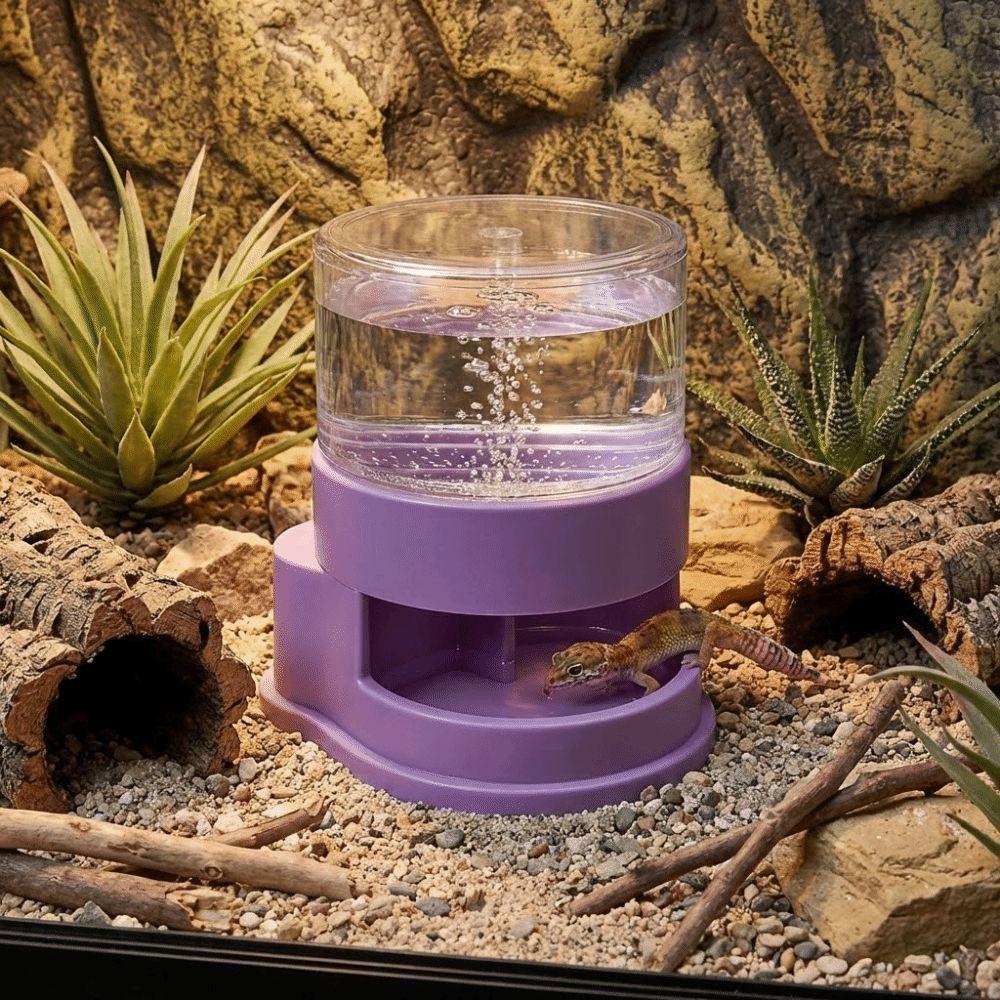 Detachable Reptiles Water Feeder Plastic Turtle Water Bowl Reptile Water Dispenser Tank Landscape