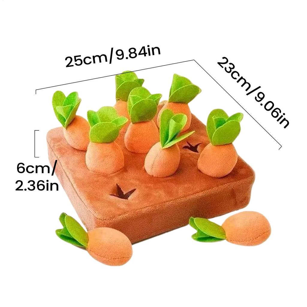 Carrot Garden Dog Toy Non-Slip Interactive Plush Puzzle Toys Feed Games Enrichment Puzzle For Home Dorm Travel Living Room