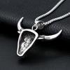 Vintage 316L Stainless Steel Bull Head Pendant Necklace for Men Women Hip Hop Fashion Animal Punk Jewelry Amulet Gifts Wholesale