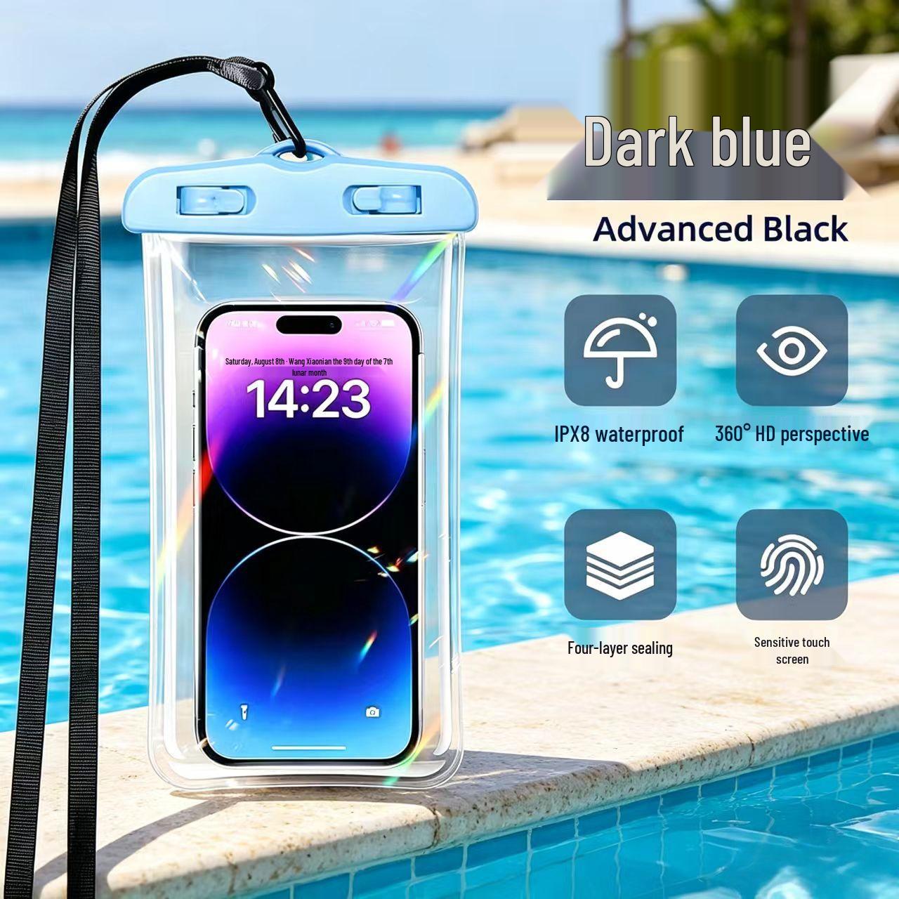 Waterproof Touchscreen-Compatible Mobile Phone Bag for Rafting and Diving One Size