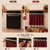 Ruffle Trim Oven Door Curtain Rural Style Plaid Dishwasher Cover Skirt Washable Easy To Install Christmas Oven Skirt