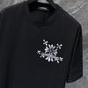 GZ-8931 CHROME HEARTS 2025 Verano Nuevo Algodón de Alta Calidad Cuello Redondo Holgada Talla Grande Camiseta para Hombre y Mujer Camiseta de Pareja