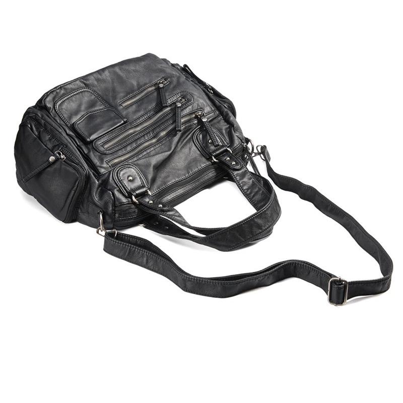 Ladies Washed Y2K Locomotive Large Capacity Multi-Pocket Japanese And Korean Trend Spice Girl Shoulder Bag