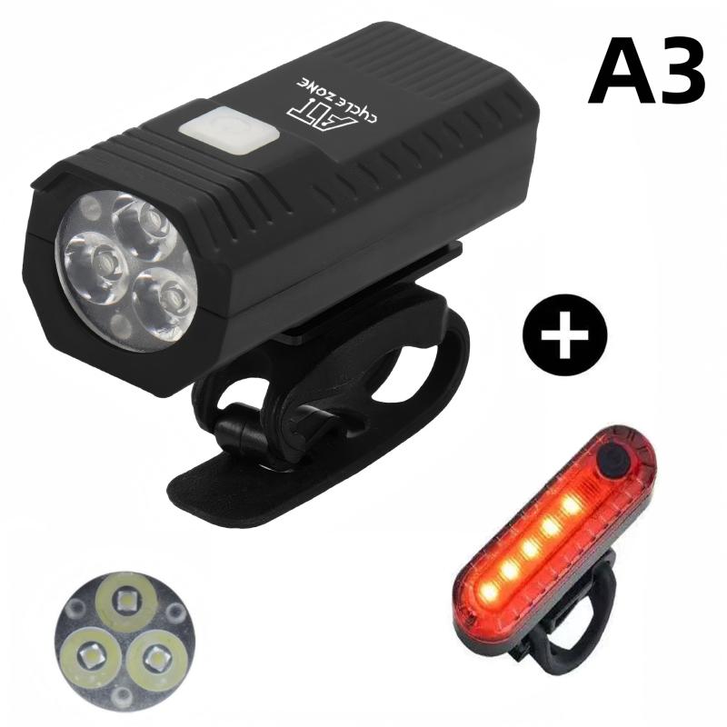 Bicycle Front Light Type-C Rechargeable Bicycle Headlamp Road Bike Front Headlight For Night Riding Cycling Safety