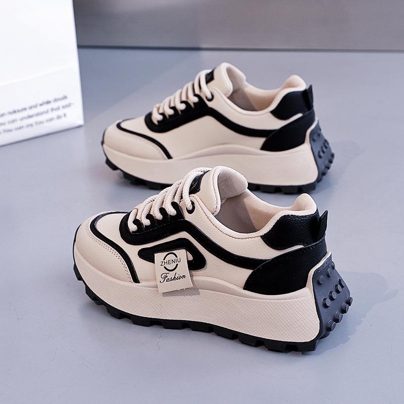 ins thick-soled heightening sports shoes spring new women's versatile fashion casual shoes student running shoes