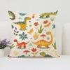 Cushion Cover Dinosaur Land Pillow Cover Sofa Decoration Children's Room Decorative Pillow Cover Kids Equisite Gift(8)