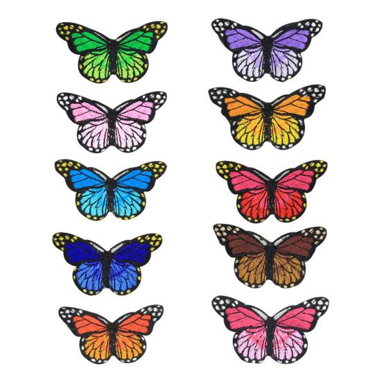 10Pcs/Set Butterfly Shape Clothes Sewing Patch Stickers Applique Clothing Decor