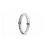 Inlaid Decoration 925 Silver Synthetic Cubic Zirconia Ring Women's Silver Silver 56 Mirror Jewelry Box