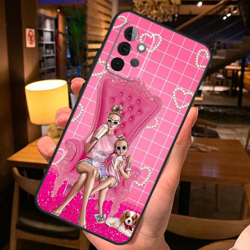 Super Mom Baby Girl Son Daughter Case For Samsung Galaxy A54 A34 A14 A52 A32 A12 A13 A33 A53 A15 A16 A36 A56 A26 A06 A35 A55
