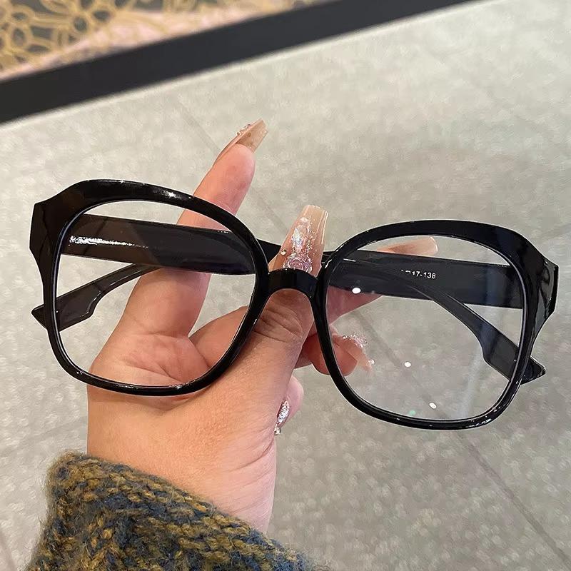 Fashion Large Frame Square Anti Blue Light Glasses Men Women Europe and America Piece Together Color Eyeglasses