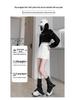 Women's Gray High-Waisted A-Line Sports Skirt and Shorts Combo for Spring/Summer 2025