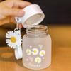 350ml Carina Bottiglia d'Acqua in Vetro Fiore Margherita Portatile Ragazza Mini Bottiglie Bevanda Opache Bottiglia Latte Succo Bicchiere da Viaggio per Esterno