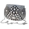 Silbernes Metall Perlenbesetzte Ethnische Geldbörse Mädchen Brauttasche Umhängetasche für Frauen/Mädchen Party Clutch Metall Clutches Vintage Messing
