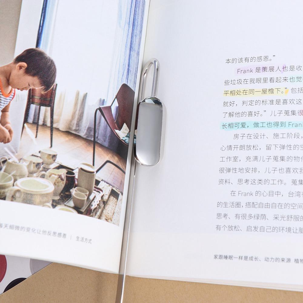 Creative Round Metal Book Cilp Reading Supplies Book Page Holder  Reading Stationery