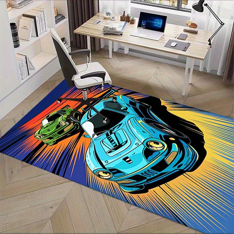 Speed, Race, Cars Office Carpet Soft Polyester Entrance Carpet Washable Non slip Machine Washable In