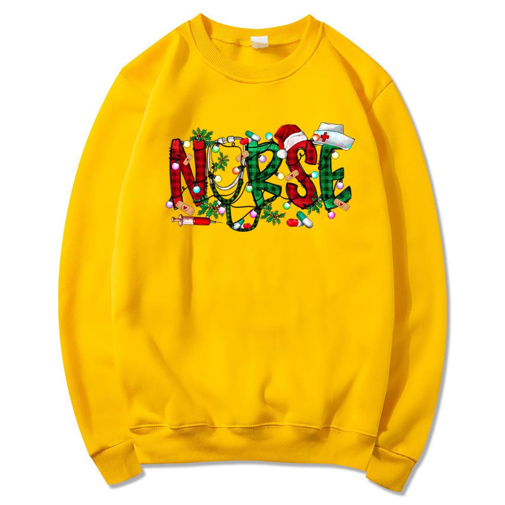

Рождественская толстовка унисекс для кормящих мам, толстовка для школы медсестер, рождественский пуловер для медсестры, свитшоты с круглым вырезом, рождественский подарок для рождественской вечеринки XL
