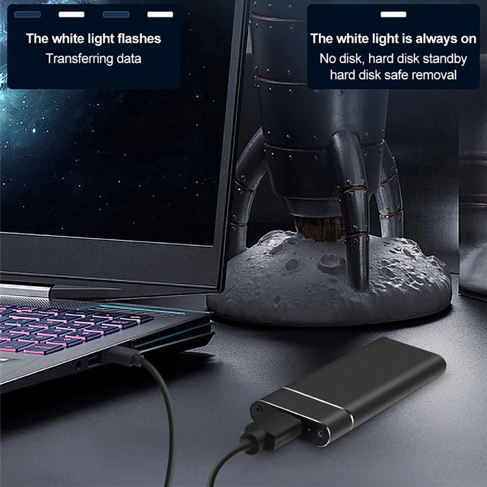 M2 SSD Gehäuse Duales Protokoll NVMe SATA SSD Gehäuse Adapter 10Gbps USB 3.1 Typ C Externes M.2 Gehäuse Unterstützt M Keys B&M Keys