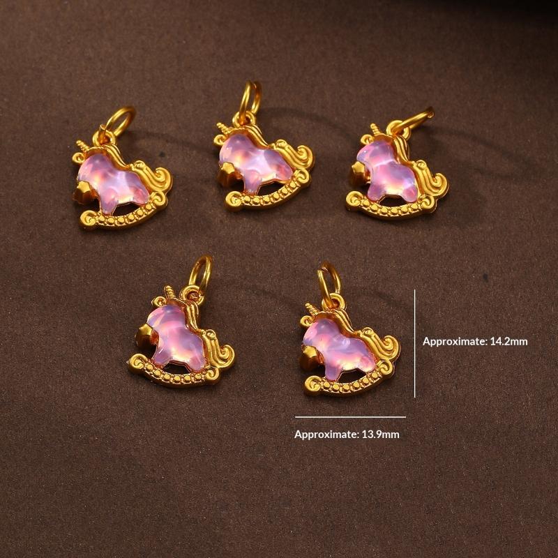 5Pcs Zinc Alloy Painted Pony Pendant Charms Diy Necklace Bracelet Earrings Accessorie
