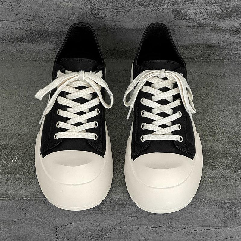 

Туфли Дерби мужские 2025 года с большой головой, новые, на платформе, с завышенной талией, черно-белые, бархатные, для повседневной носки, для езды на работу Female size 36 чёрный