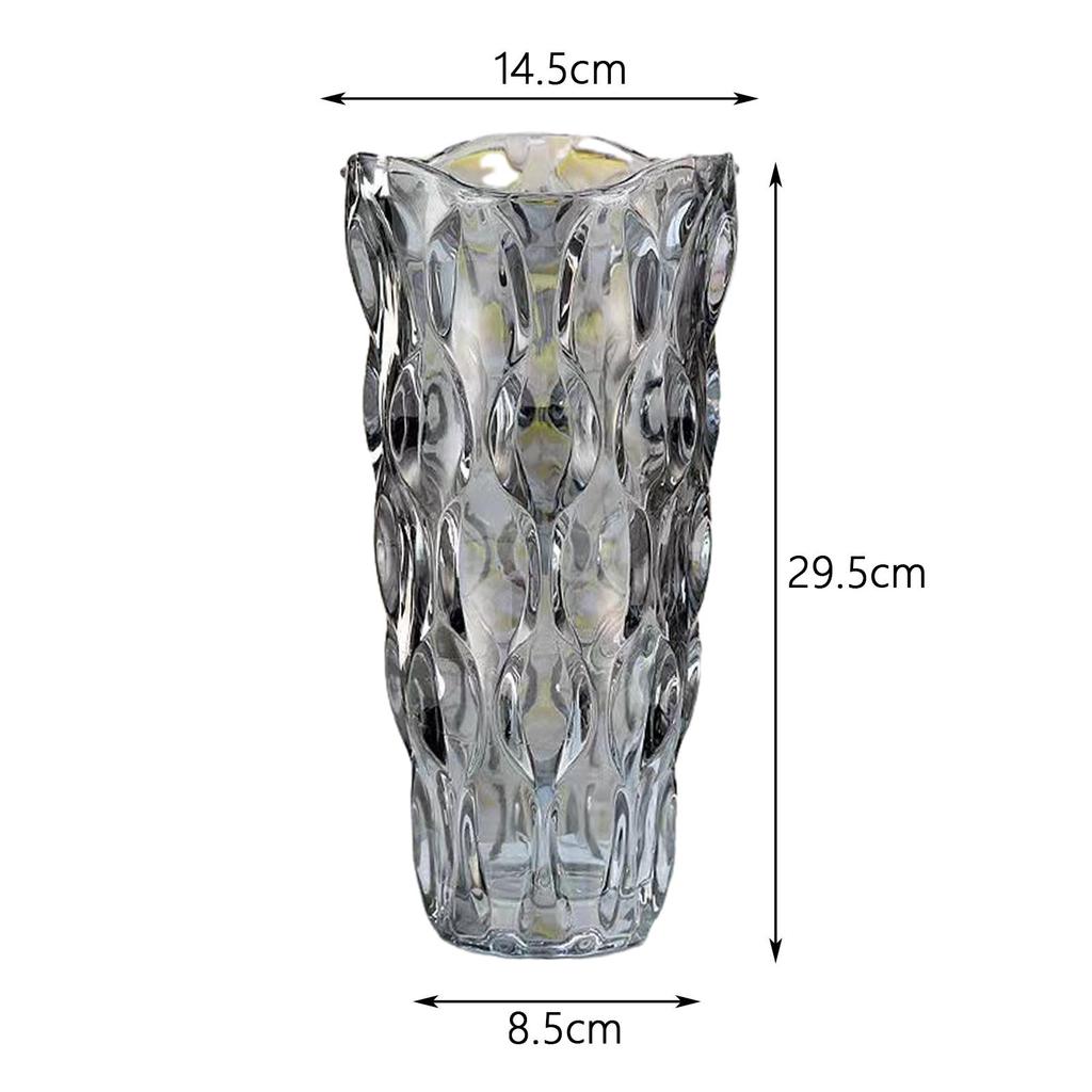 Clear Glass Flower Vase, Thickened Crystal Vase for Decoration