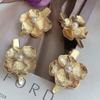 5pcs Retro Golden Flower Hair Forks Hairstyle Tools Wave Zinc Zinc Alloy Barrettes Pearl Side Clips  Banquet