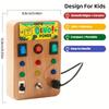 Ungiftiges Montessori LED-Licht Busy Board für Kinder, Simulationsschalter, Stromplatine, Lichtknopf, Intelligenz, Früherziehung, Lernspielzeug