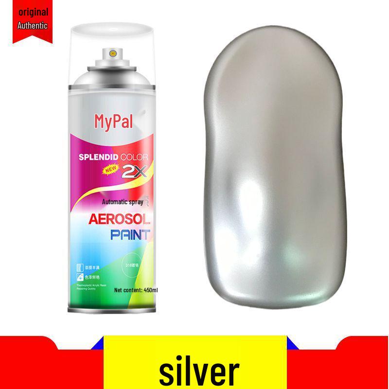 Chrome Self-Spray Stainless Steel & Rust-Proof Paint for Electroplated Metals, Galvanized Surfaces in Silver, Black, & White
