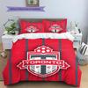 Toronto Football Club Pattern Bedding Quilt Set  Home Decoration  Gift (1 * duvet cover + 2 * pillowcase  without core)