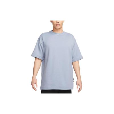 Solid Crew Neck Pullover Short Sleeve T-Shirt Men Tops Bright-Steel-Blue DX0188-493