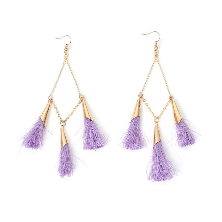 Wish Handmade Jewelry Fringed Earrings, Bohemian Long Earrings European and American Jewelry
