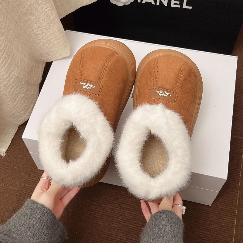 Unterstützen Sie winterliche rutschfeste und warme lässige Baumwollschuhe, aufgeschichtet und verdickt, vielseitige Retro-Mode-Baumwollschuhe
