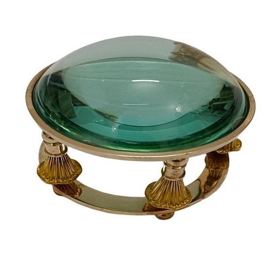 Presse-papier loupe de bureau, Laiton Nautique 4" Loupe, dôme de collection Loupe pour lecture de journaux article de table de bureau