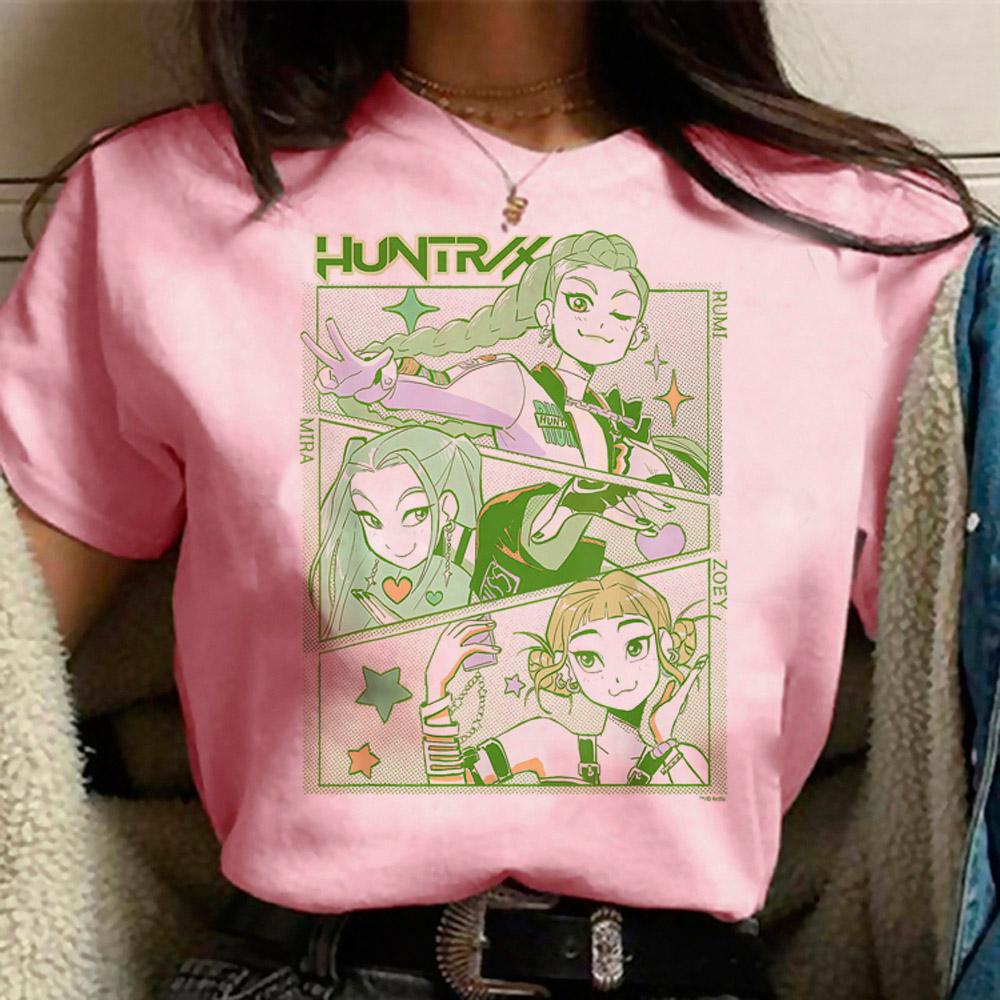 KPop Dämonenjäger Mira T-Shirt Damen Mädchen Mode Dämonenjäger Cosplay Shirt für Fans Geschenk Y2k Oberteile T-Shirt