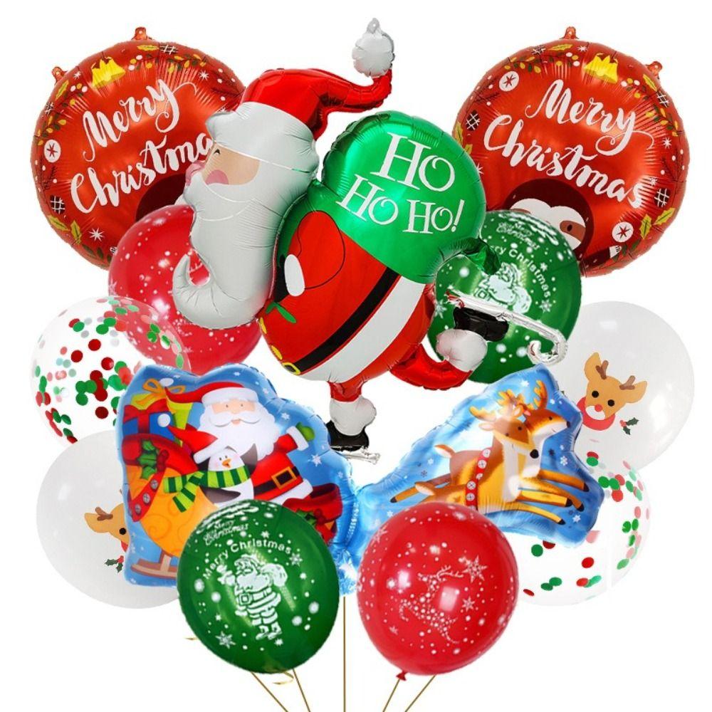 Aluminum Film Christmas Balloon DIY Inflatable Balloon New Xmas Foil Balloons  Kids Gift