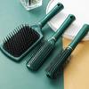Dark Green Elastic Paint Airbag Massage Comb with Negative Ions for Smooth and Curly Hair