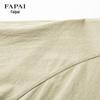 FAPAI Men's Linen Lyocell Blend Crew Neck T-Shirt
