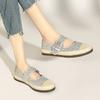 Fashion Silver Glitter Sequins Espadrilles Shoes Woman Fisherman Loafers Rhinestone Buckle Belt Flats Moccasines Ladies Hemp Mary Janes