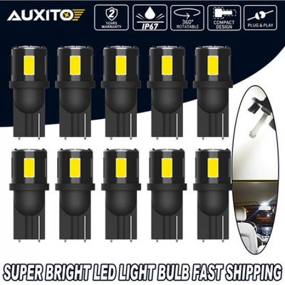 10Pc W5W 168 T10 LED Reverse Canbus Free Light Error LED Bulb 10-SMD Car New