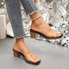 Fashion Mid-heel Sandals 2026 New Summer Open Toe Transparent Strap Flip-flops Casual Comfortable Women's Slippers