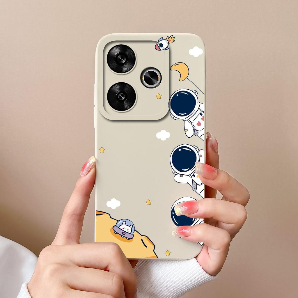 Case For Poco M6 Pro Sunflower Camera Protection Phone Cases For Xiaomi Poco M 6 M6Pro 4G 5G Soft Liquid Silicone Back Cover