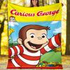 1pc Curious George5 Theme Blanket - Digital Print, Polyester, Cozy for All Seasons, Perfect for Outdoor, and Travel