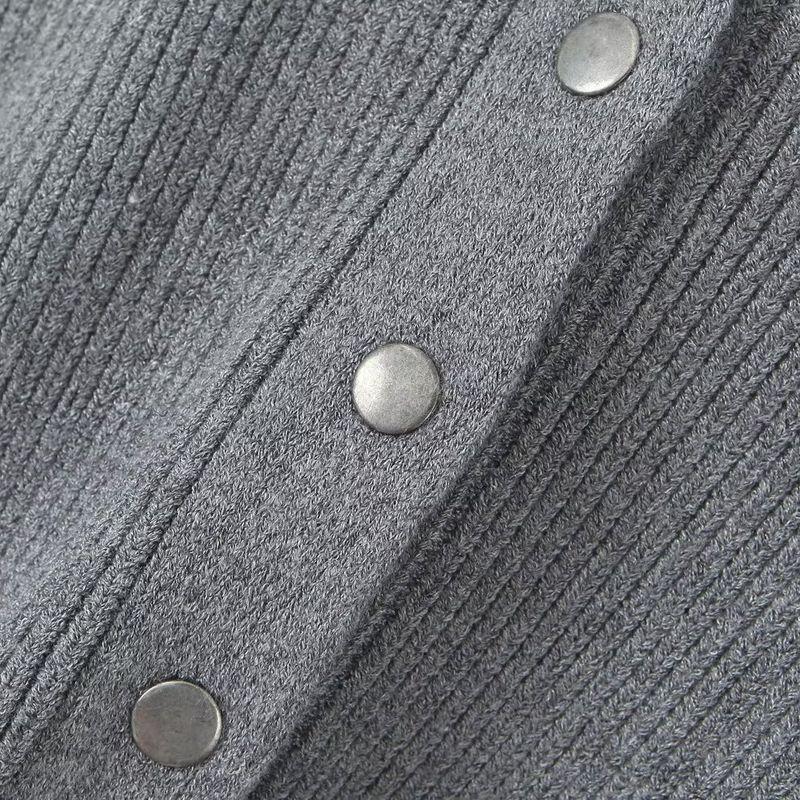 Za Export New Arrival Women's Clothing ZR Fashion Style Fashion All-Match Letter Long Sleeves Short Sweater Single-Breasted Cardigan