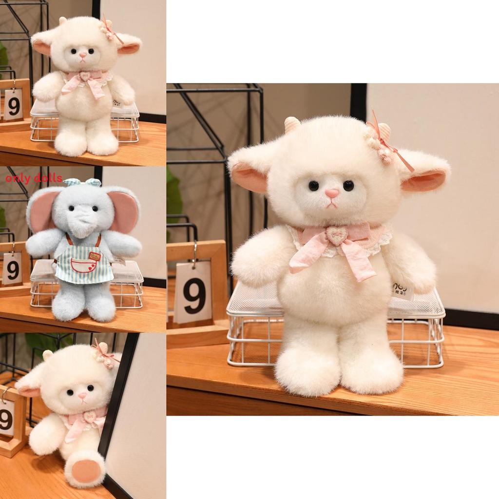 Plush Sheep Elephant Toy With Soft Short Pile For Birthday Gift And Home Decor