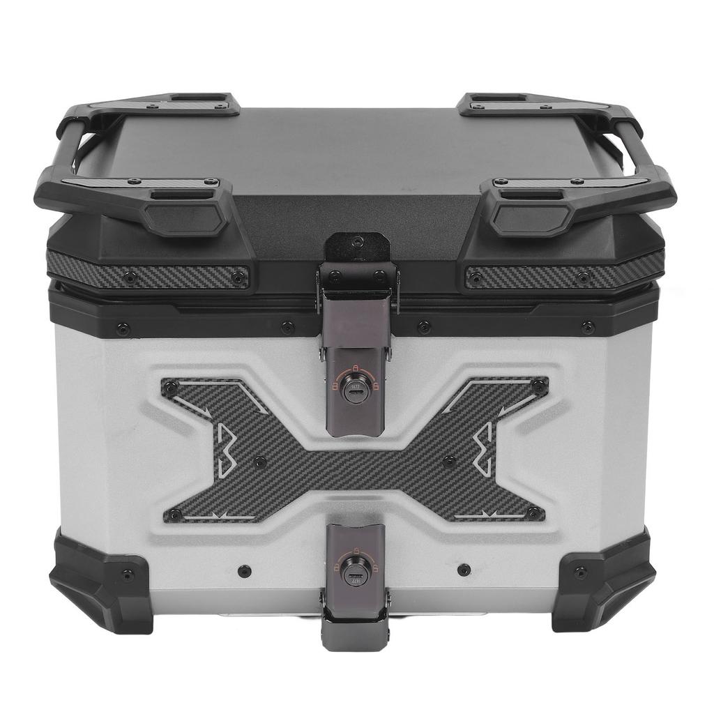 Motorcycle Top Case Aluminum Alloy 45L Waterproofing Theft Proof Motorcycle Rear Top Box Tail Trunk