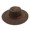 French Style Elegant Dome Hat, Cross-Border New Suede Wide Brim Jazz Hat, Unisex Autumn Winter Fashion Felt Hat