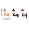 Garden Lights Waterproof Outdoor LED Metal Lamppost Train Street Decorations Miniature Toys Hanging Lamps for Pathway